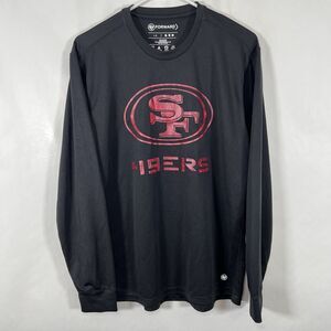 San Francisco 49ers ‘47 Brand Forward Long Sleeve T Shirt Mens Large Black